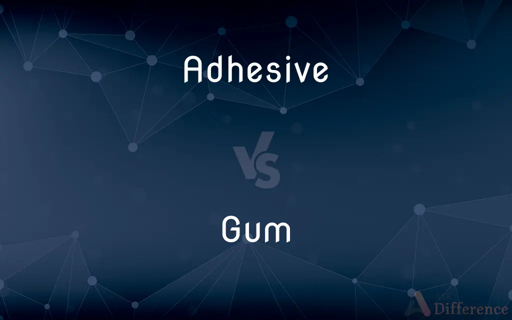 Adhesive vs. Gum — What's the Difference?