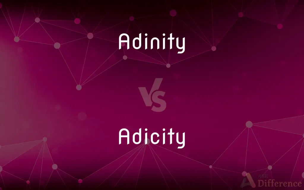 Adinity vs. Adicity — What's the Difference?
