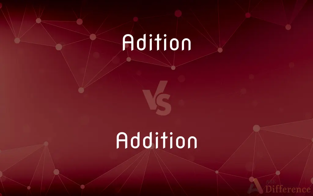 Adition vs. Addition — Which is Correct Spelling?