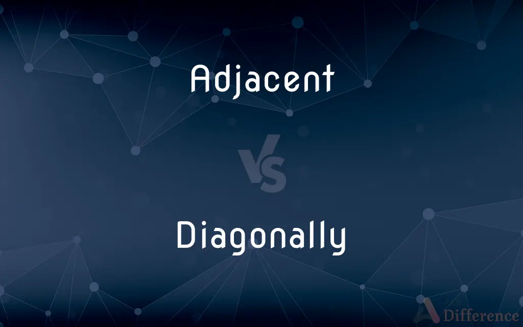 Adjacent vs. Diagonally — What's the Difference?