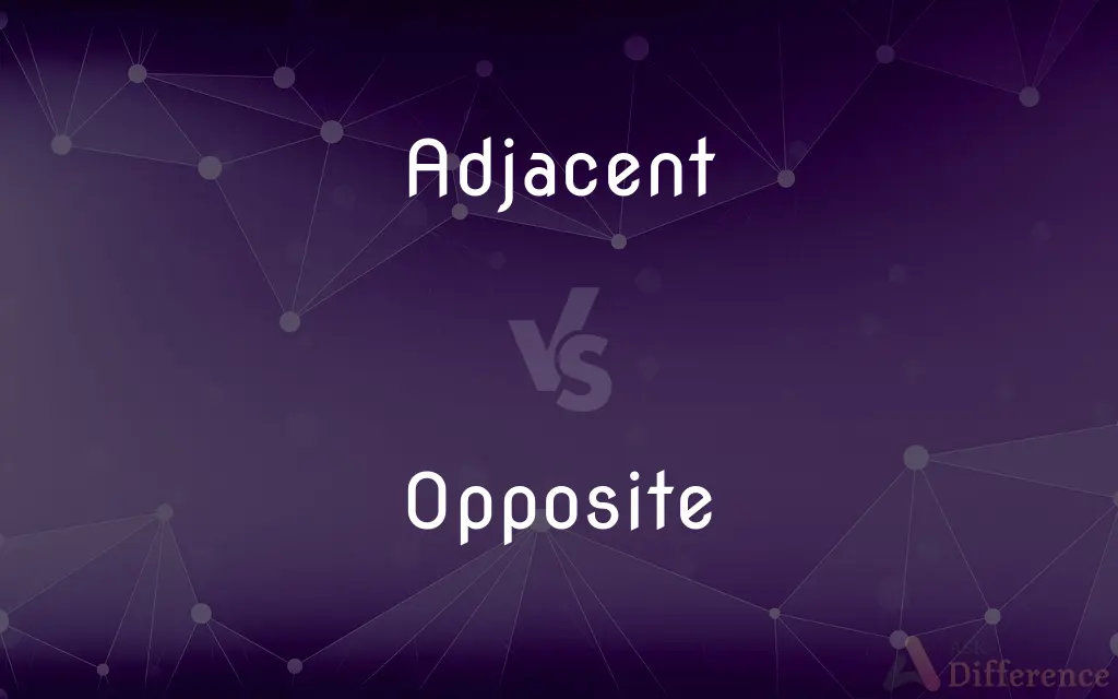 Adjacent vs. Opposite — What's the Difference?