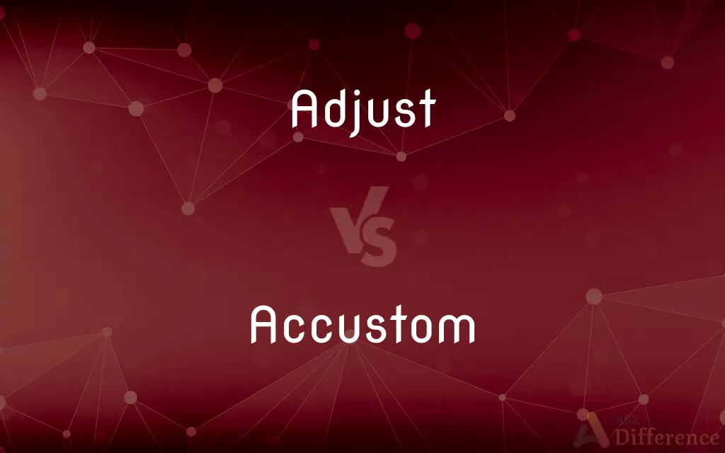 Adjust vs. Accustom — What's the Difference?