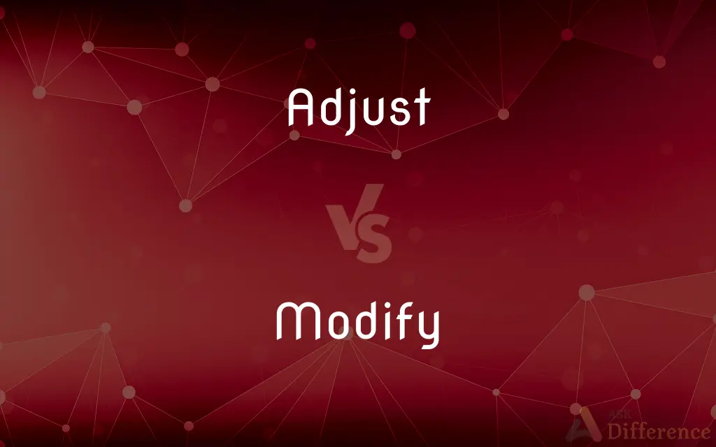 Adjust vs. Modify — What's the Difference?