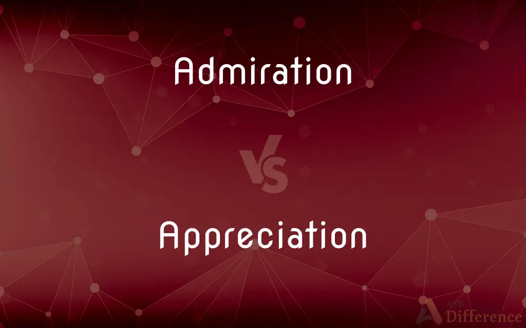 Admiration vs. Appreciation — What's the Difference?