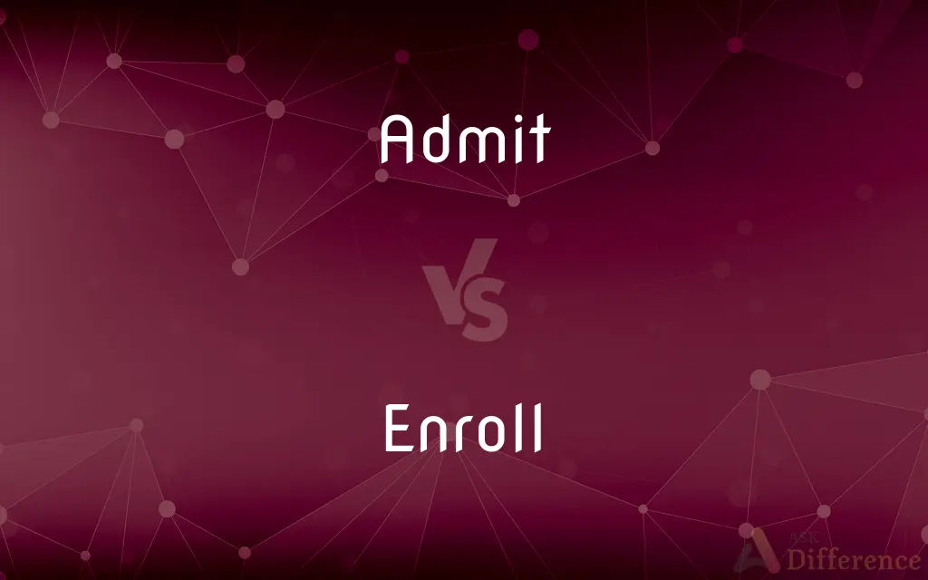 Admit vs. Enroll — What's the Difference?