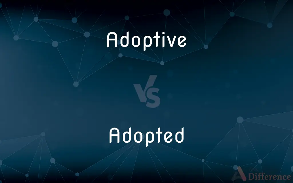 Adoptive vs. Adopted — What's the Difference?