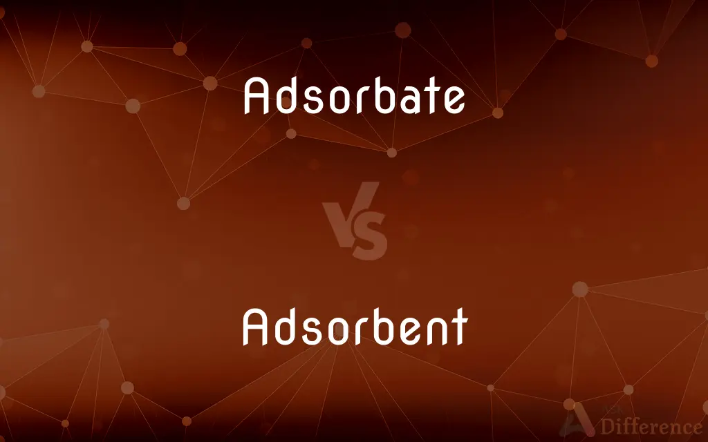 Adsorbate vs. Adsorbent — What's the Difference?