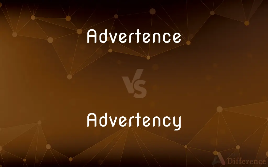 Advertence vs. Advertency — What's the Difference?
