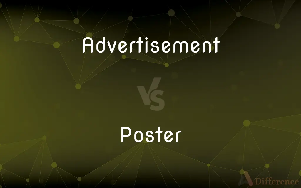 Advertisement vs. Poster — What's the Difference?