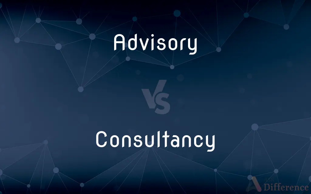 Advisory vs. Consultancy — What's the Difference?