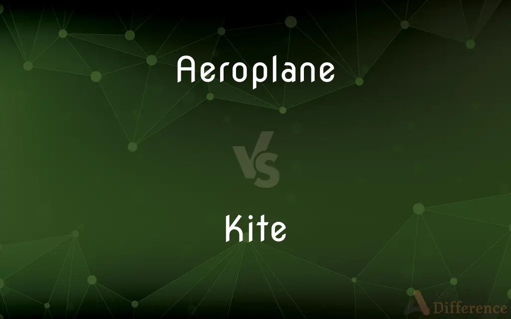 Aeroplane vs. Kite — What's the Difference?