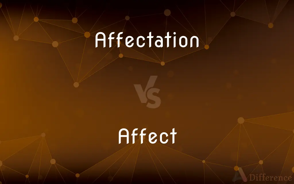 Affectation vs. Affect — What's the Difference?