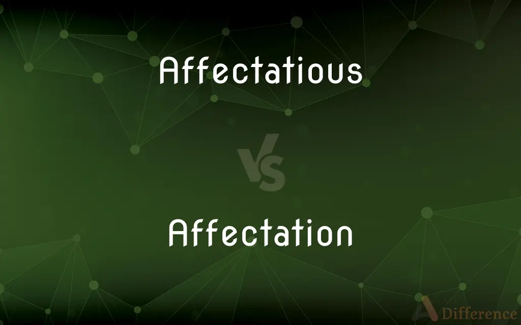 Affectatious vs. Affectation — What's the Difference?