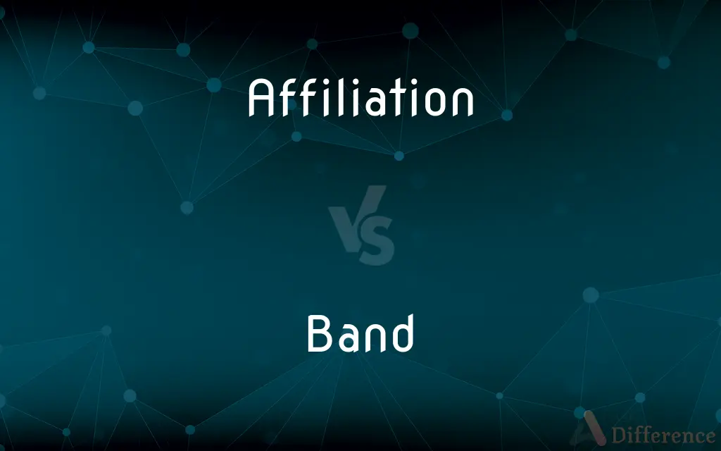 Affiliation vs. Band — What's the Difference?