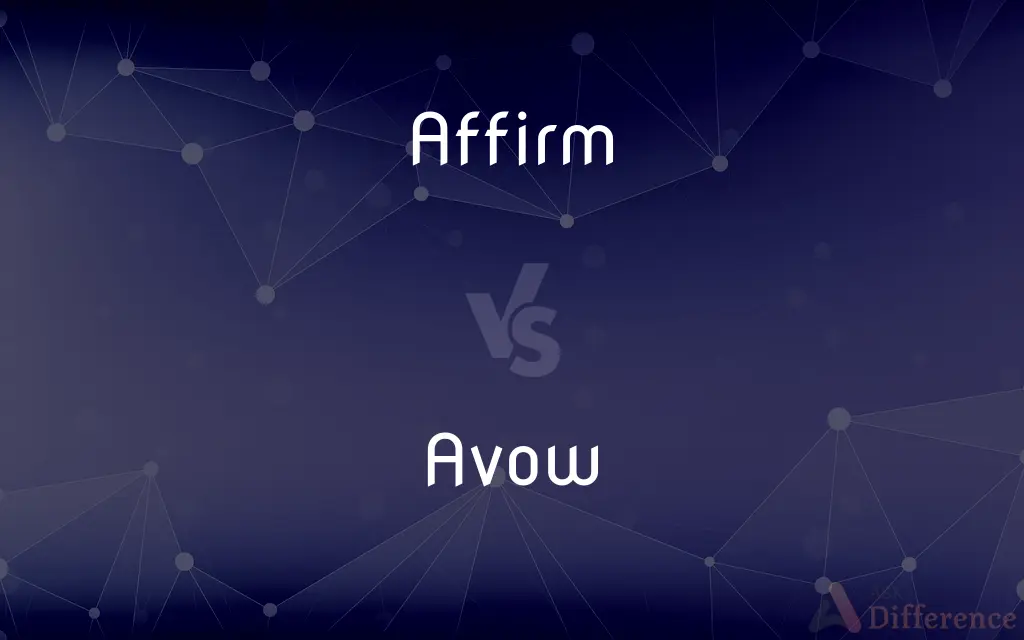 Affirm vs. Avow — What's the Difference?