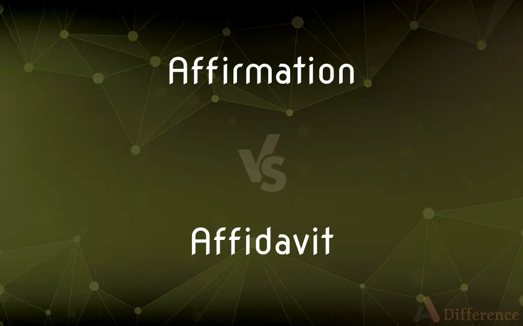 Affirmation vs. Affidavit — What's the Difference?