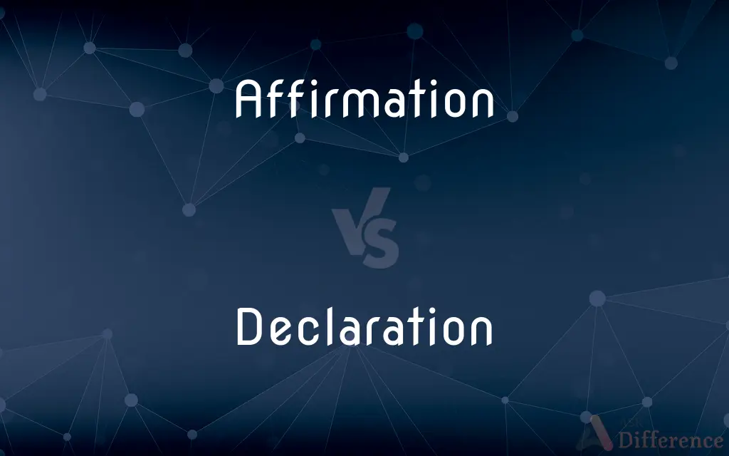 Affirmation vs. Declaration — What's the Difference?
