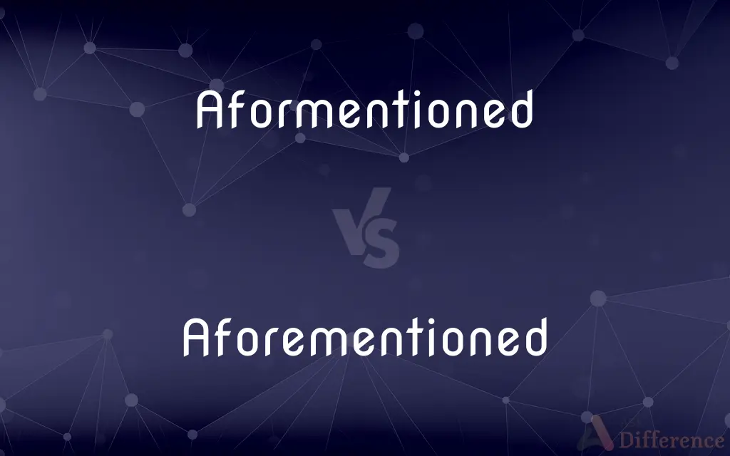Aformentioned vs. Aforementioned — What's the Difference?