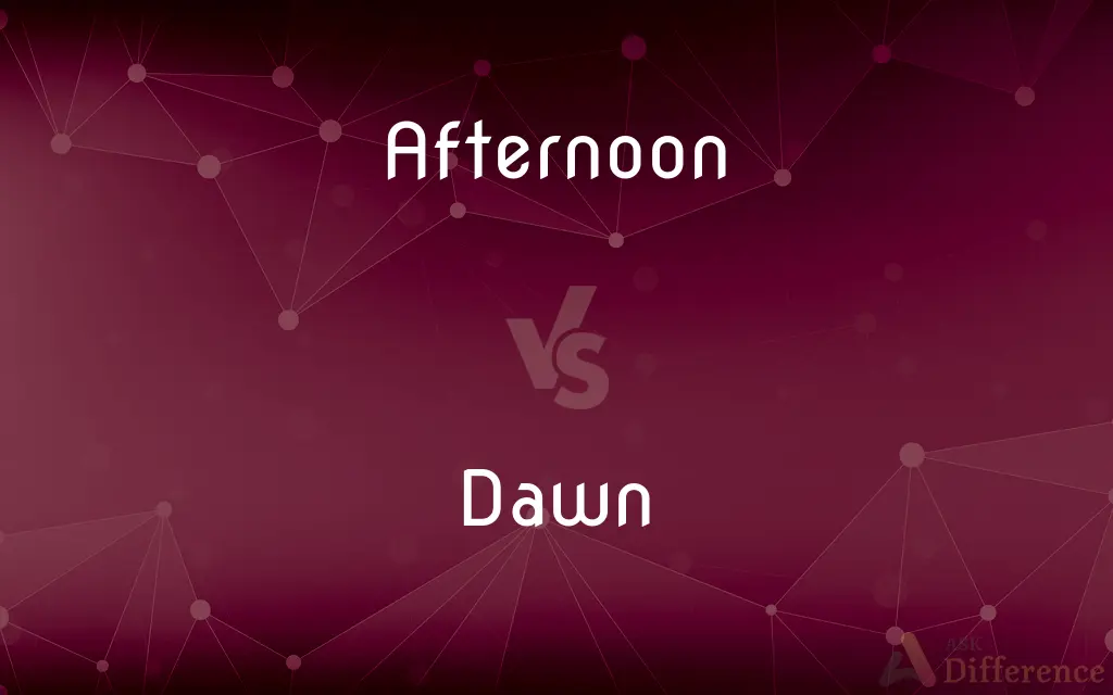 Afternoon vs. Dawn — What's the Difference?