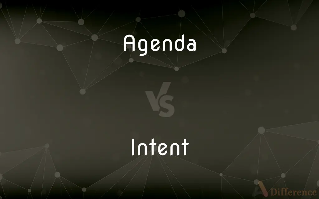 Agenda vs. Intent — What's the Difference?