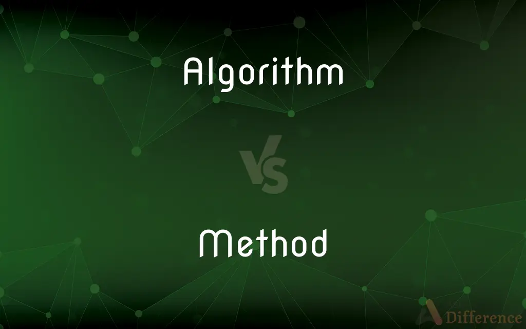 Algorithm vs. Method — What's the Difference?