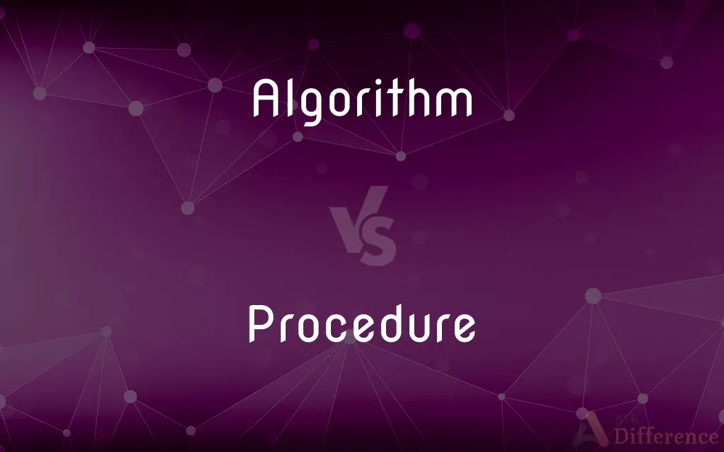 Algorithm vs. Procedure — What's the Difference?