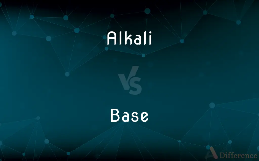 Alkali vs. Base — What's the Difference?