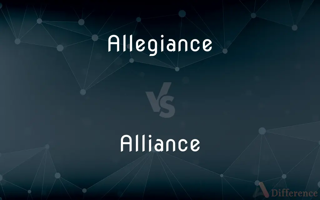 Allegiance vs. Alliance — What's the Difference?