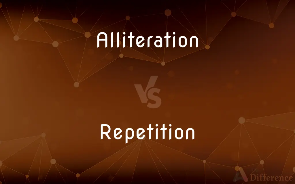 Alliteration vs. Repetition — What's the Difference?
