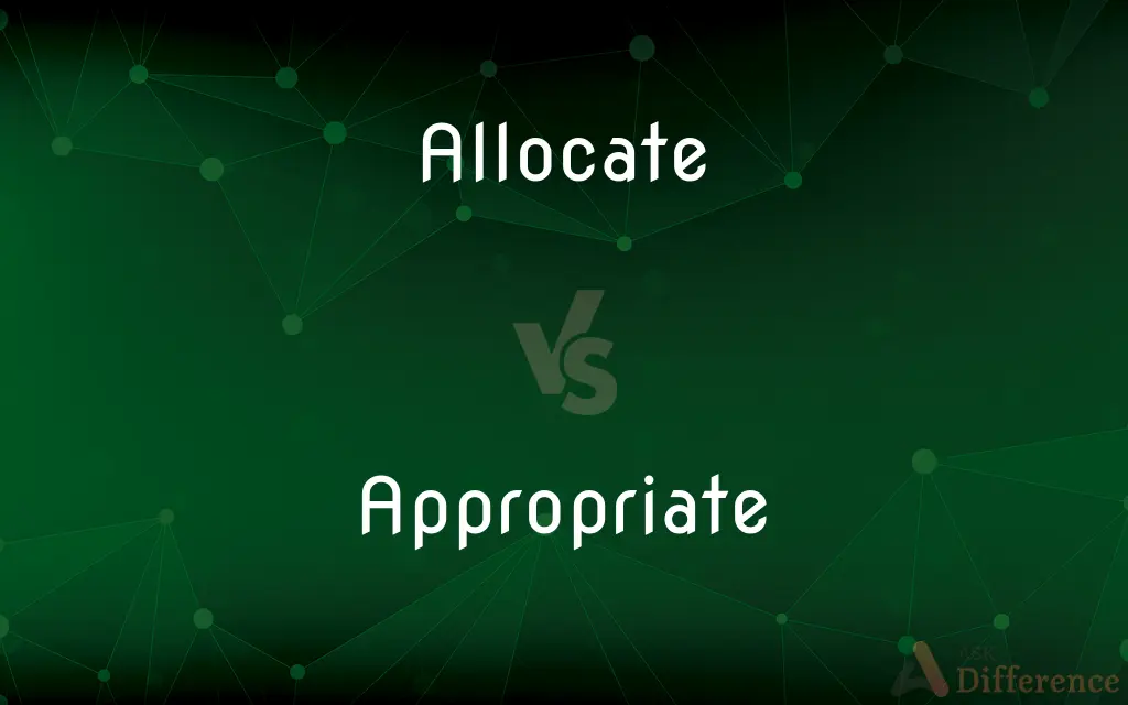 Allocate vs. Appropriate — What's the Difference?