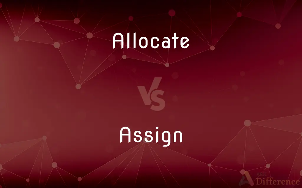 Allocate vs. Assign — What's the Difference?