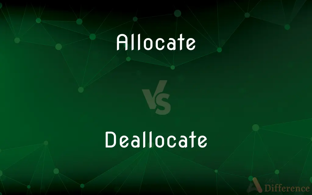 Allocate vs. Deallocate — What's the Difference?
