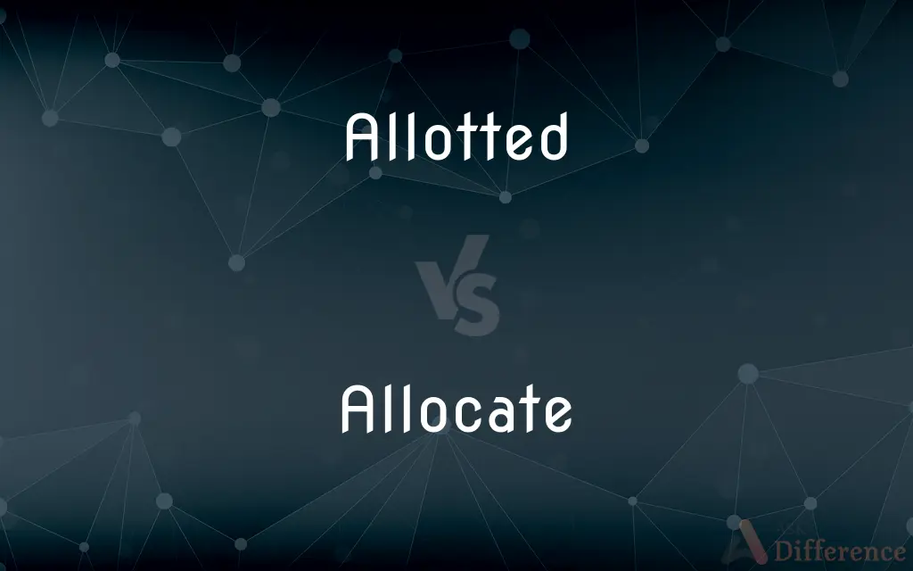 Allotted vs. Allocate — What's the Difference?