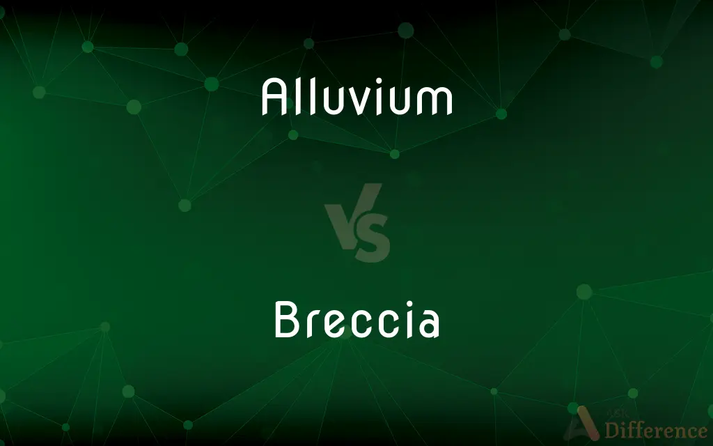 Alluvium vs. Breccia — What's the Difference?