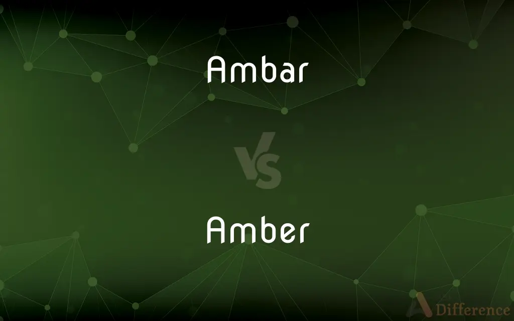 Ambar vs. Amber — What's the Difference?