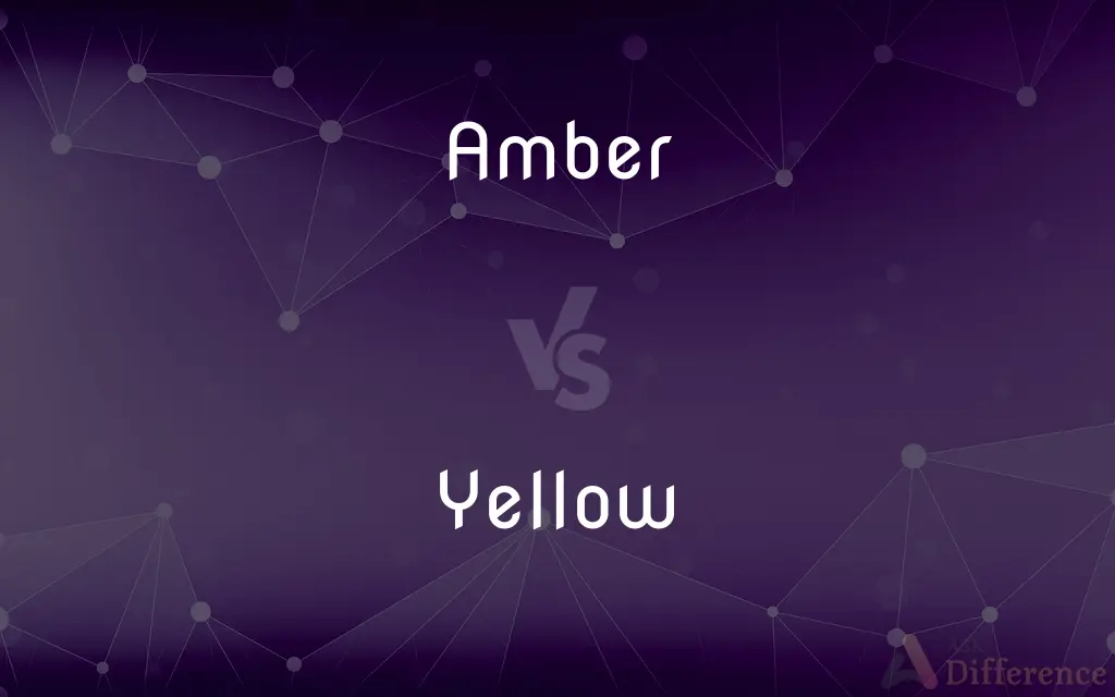 Amber vs. Yellow — What's the Difference?
