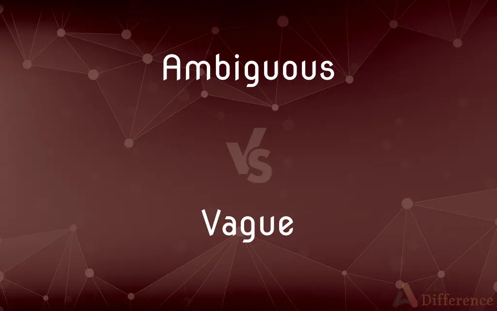 Ambiguous vs. Vague — What's the Difference?