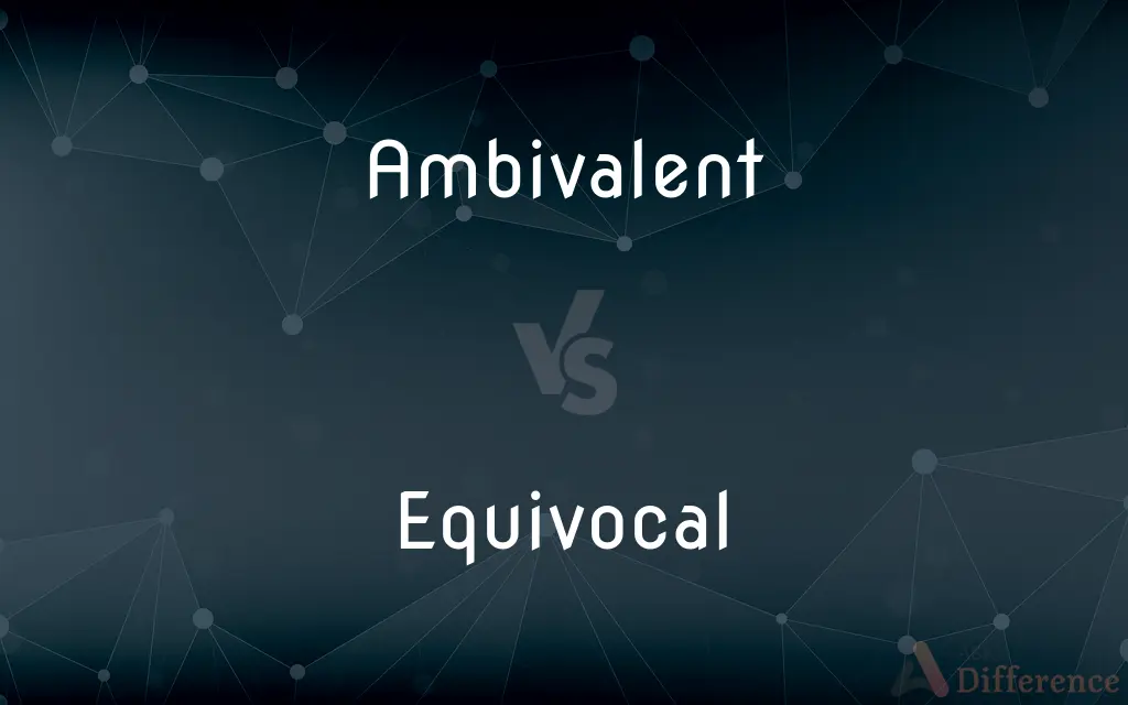 Ambivalent vs. Equivocal — What's the Difference?