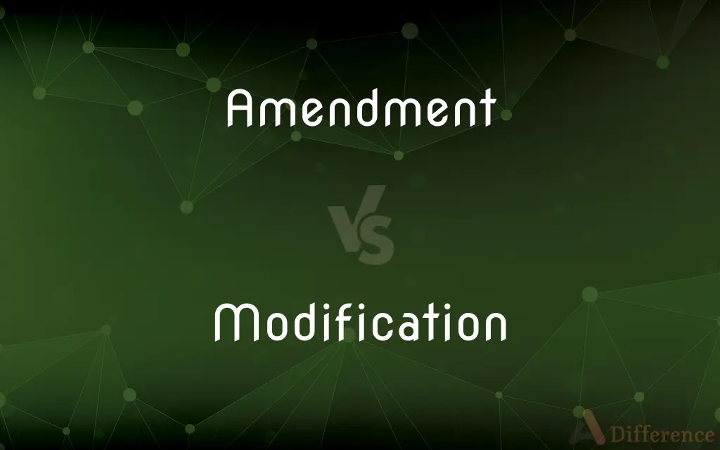 Amendment vs. Modification — What's the Difference?