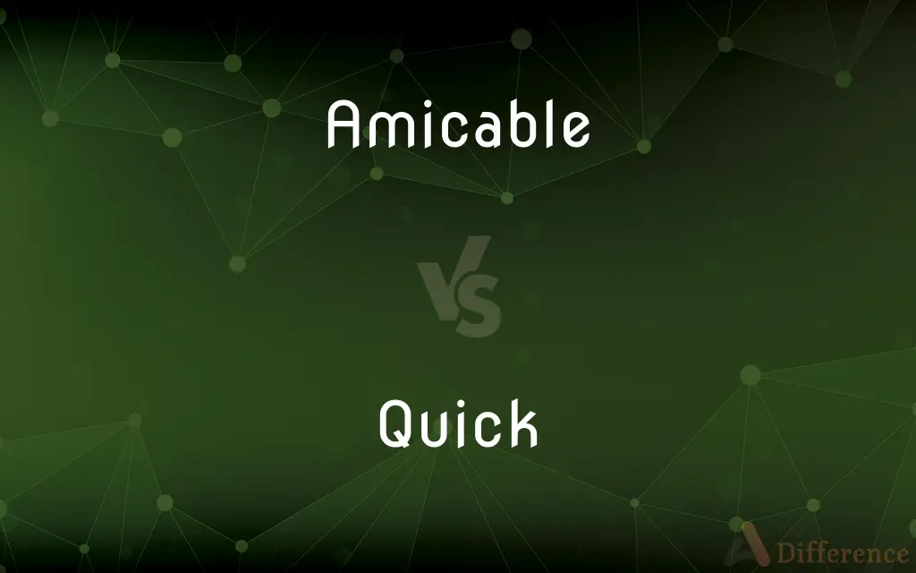 Amicable vs. Quick — What's the Difference?