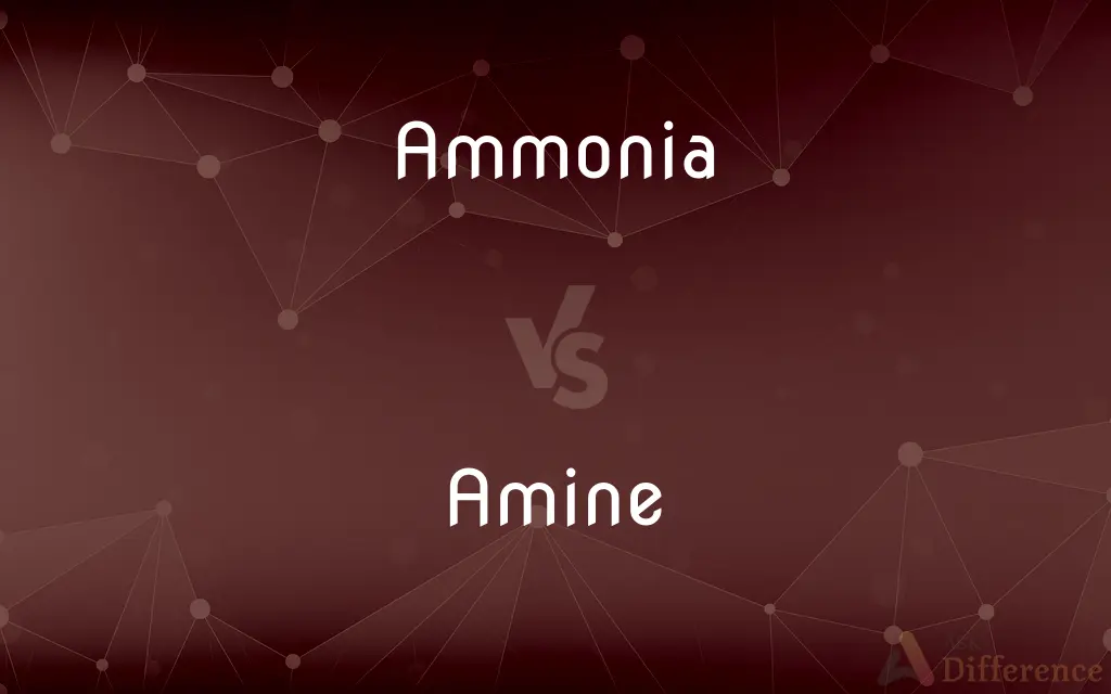 Ammonia vs. Amine — What's the Difference?