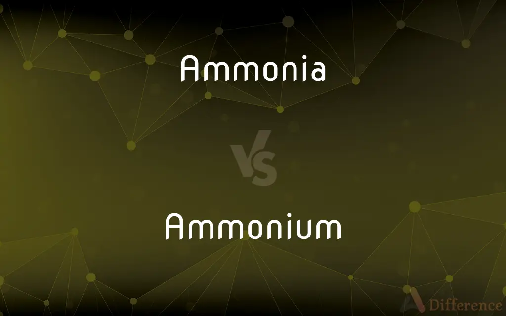 Ammonia vs. Ammonium — What's the Difference?