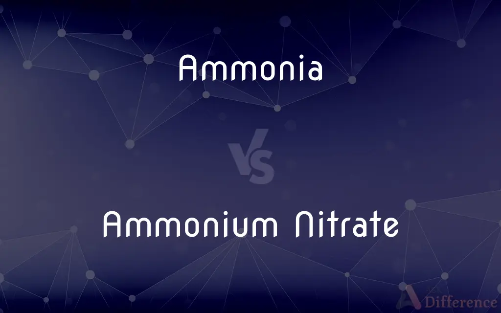 Ammonia vs. Ammonium Nitrate — What's the Difference?