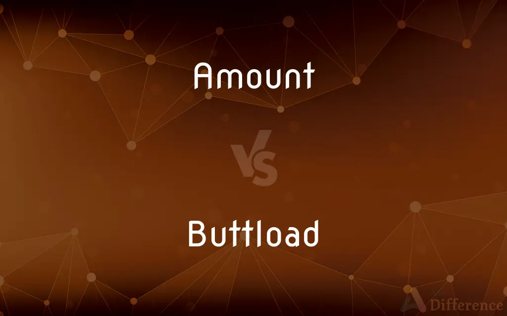 Amount vs. Buttload — What's the Difference?