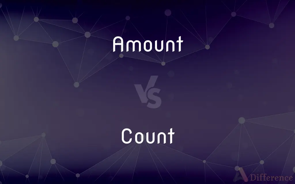 Amount vs. Count — What's the Difference?