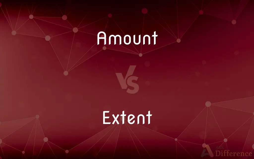 Amount vs. Extent — What's the Difference?