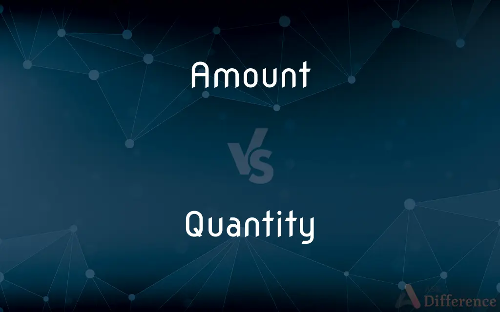 Amount vs. Quantity — What's the Difference?