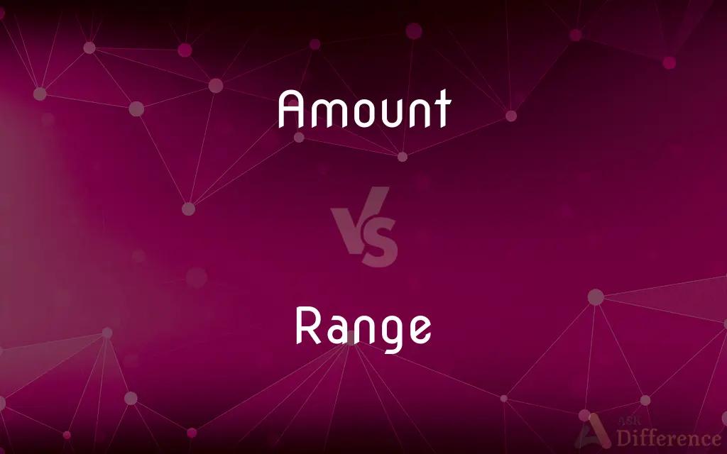 Amount vs. Range — What's the Difference?