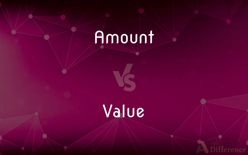 Amount vs. Value — What's the Difference?
