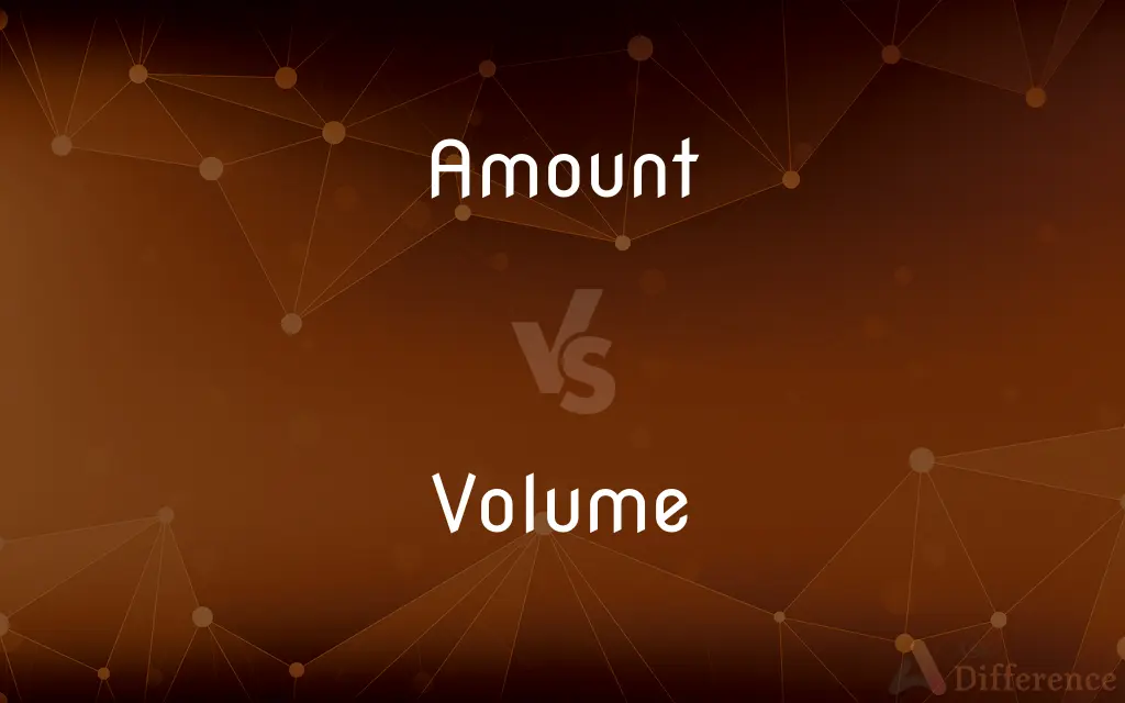 Amount vs. Volume — What's the Difference?